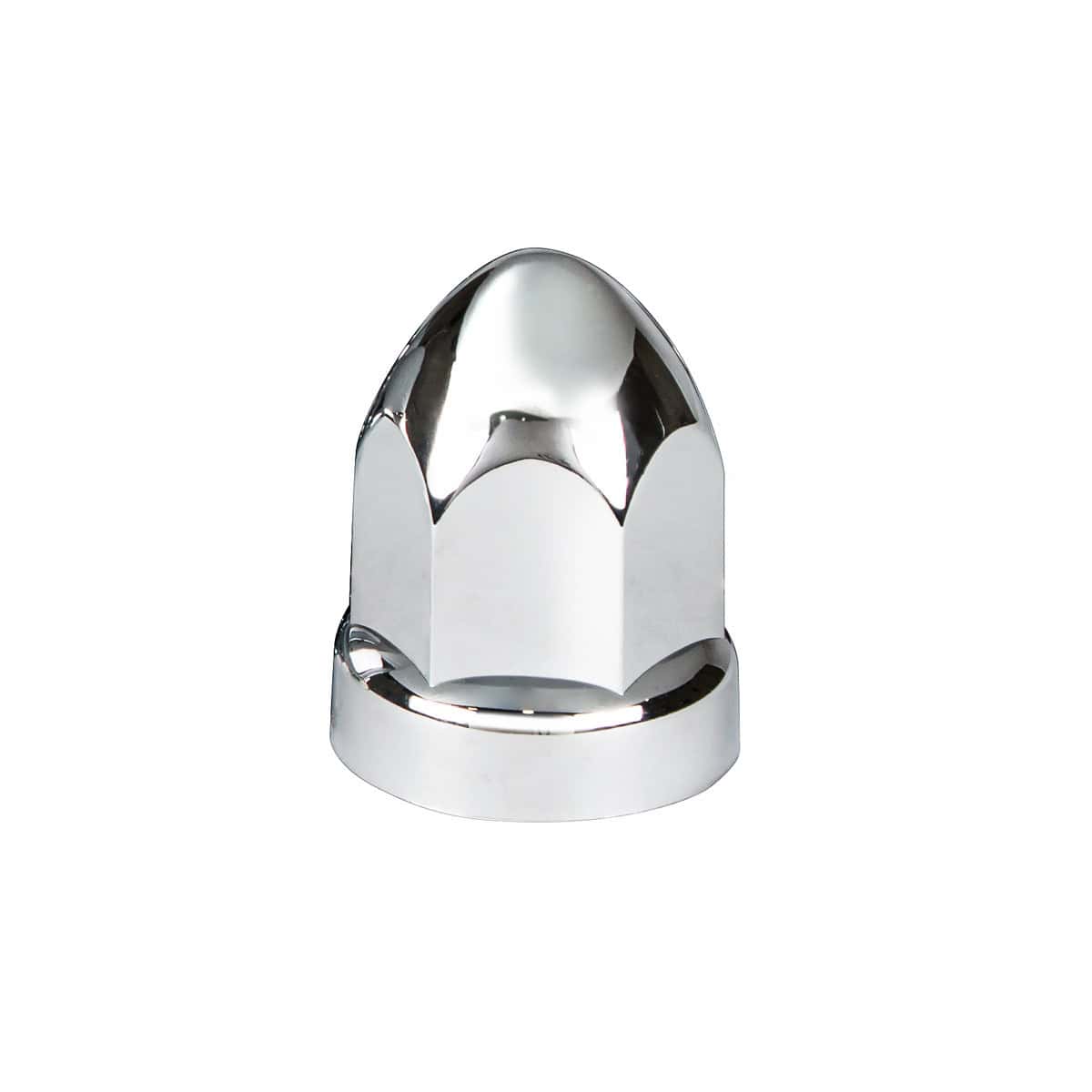 33mm X 2-3/4" Chrome Plastic Bullet Nut Cover With Flange - Push-On (Bulk)