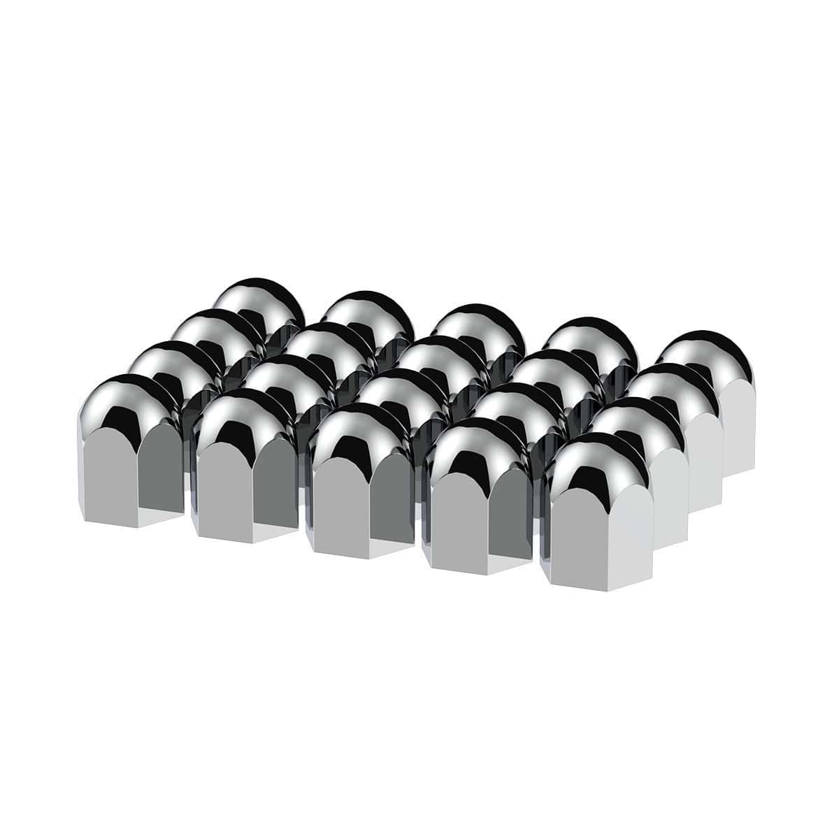 1-1/2&Quot; X 2-1/4&Quot; Chrome Plastic Standard Nut Covers - Push-On 3 1-1/2" X 2-1/4" Chrome Plastic Standard Nut Covers - Push-On (Box Of 20 )