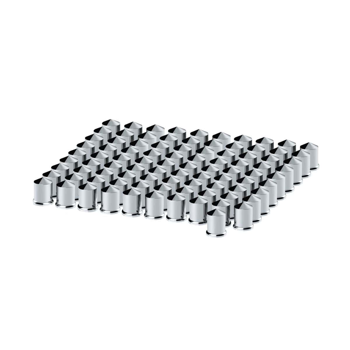 3/4&Quot; X 1-1/2&Quot; Chrome Plastic Pointed Push-On Nut Cover 4 3/4" X 1-1/2" Chrome Plastic Pointed Nut Cover - Push-On 100 Pack