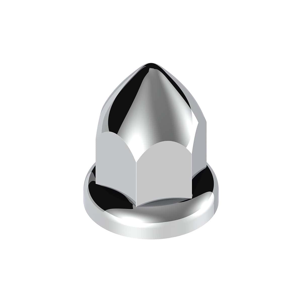 33Mm X 2-3/8&Quot; Chrome Plastic Bullet Nut Covers With Flange - Push-On 4 33mm X 2-3/8" Chrome Plastic Bullet Nut Cover With Flange - Push-On (Bulk)