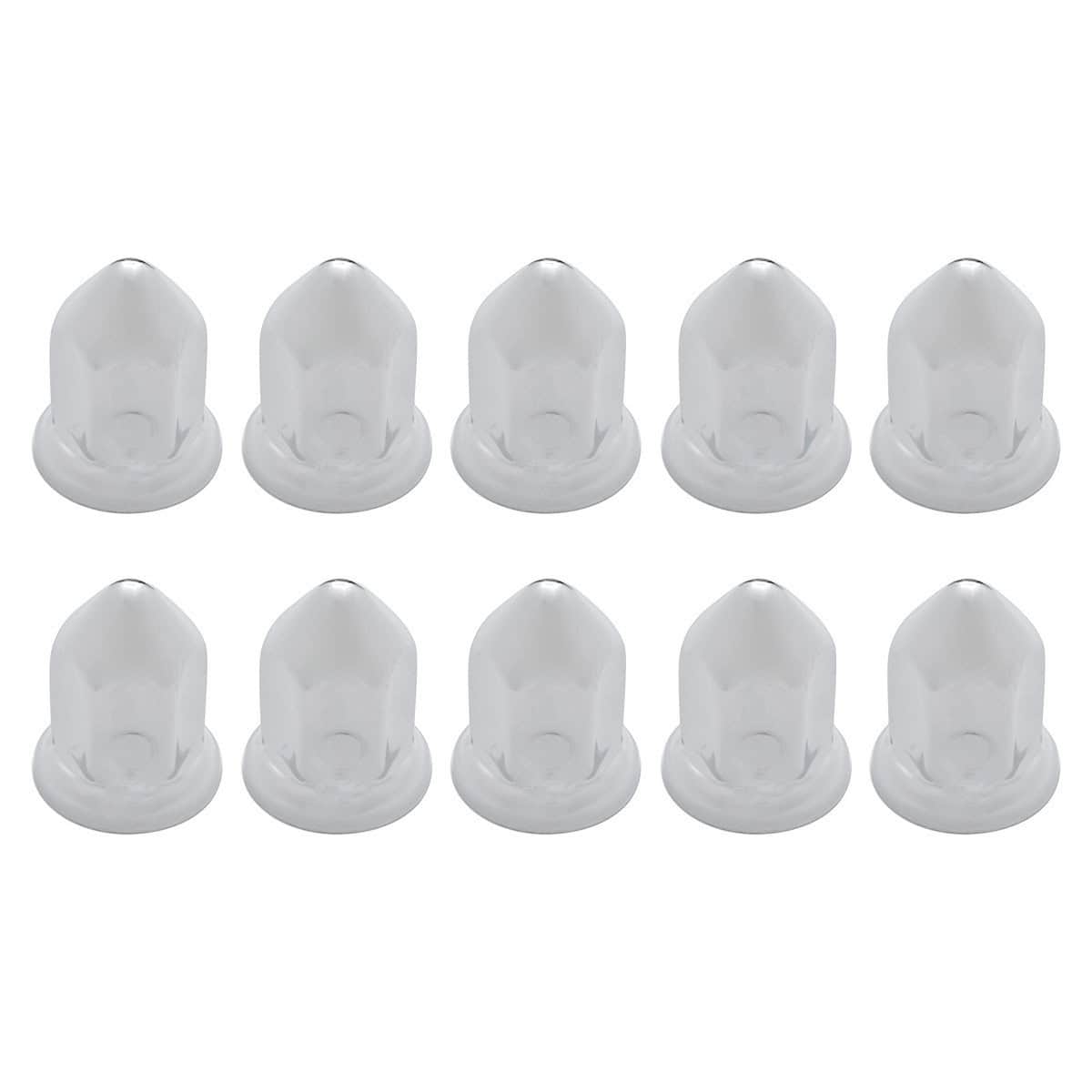 33mm x 2-3/8" Stainless Pointed Nut Covers With Flange (10-Pack)