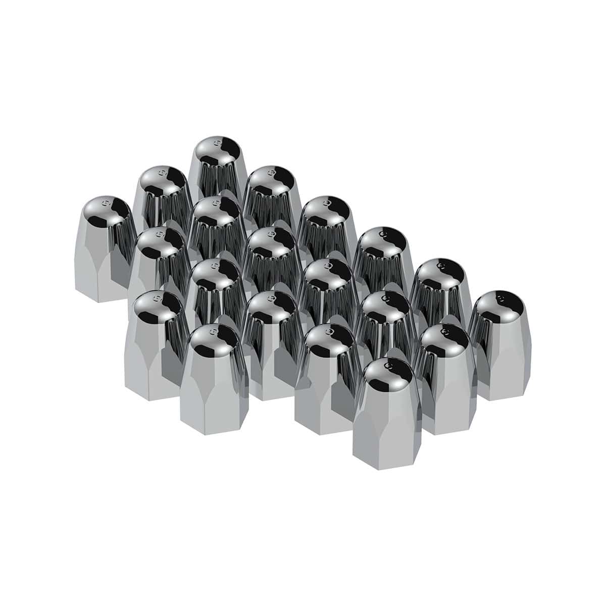 1-1/2&Quot; X 2-3/4&Quot; Chrome Plastic Tall Nut Covers - Push-On 3 1-1/2" X 2-3/4" Chrome Plastic Tall Nut Covers - Push-On (Color Box of 20)