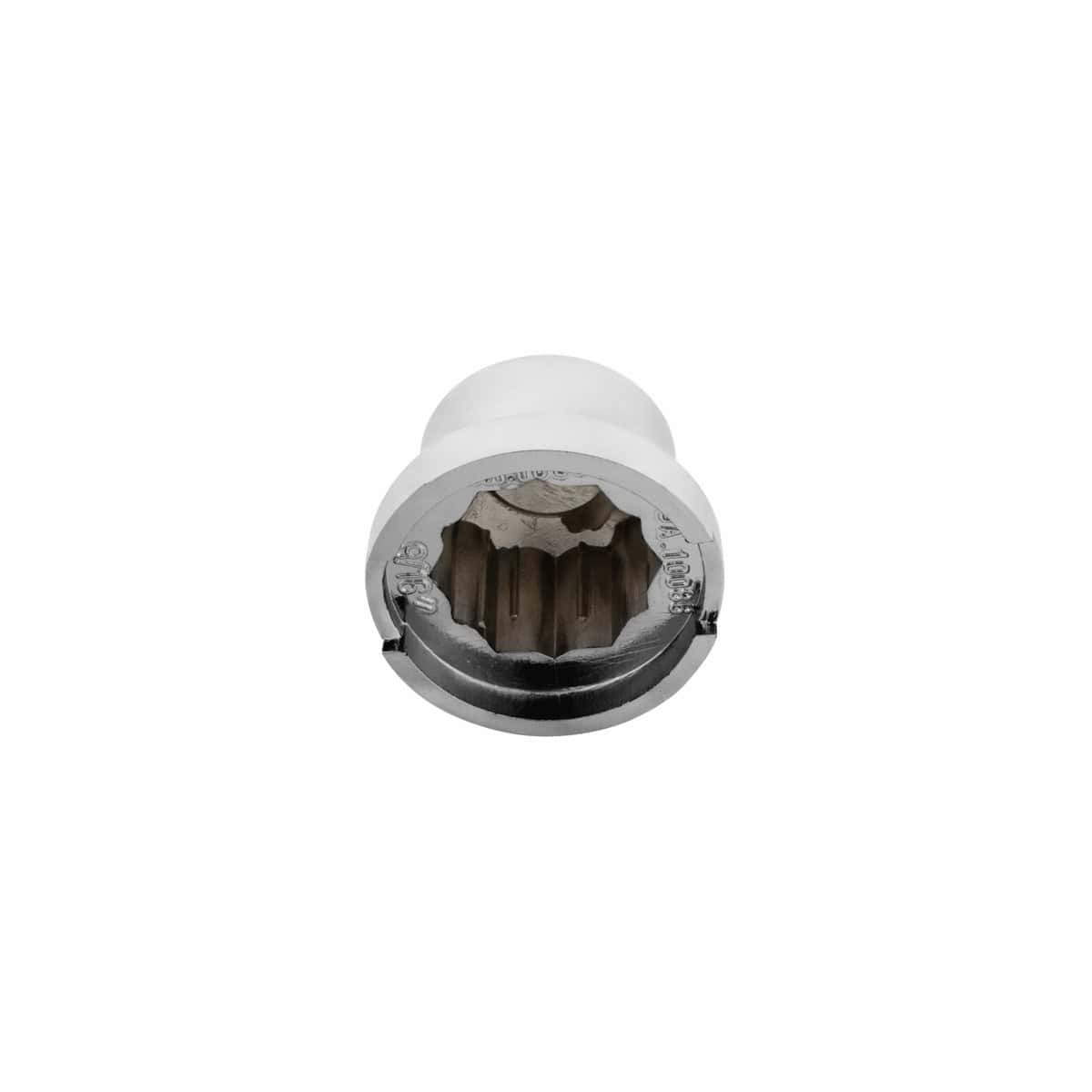9/16&Quot; X 7/8&Quot; Chrome Plastic Pointed Push-On Nut Cover 3 9/16" x 1-1/4" Chrome Plastic Pointed Nut Covers - Push-On