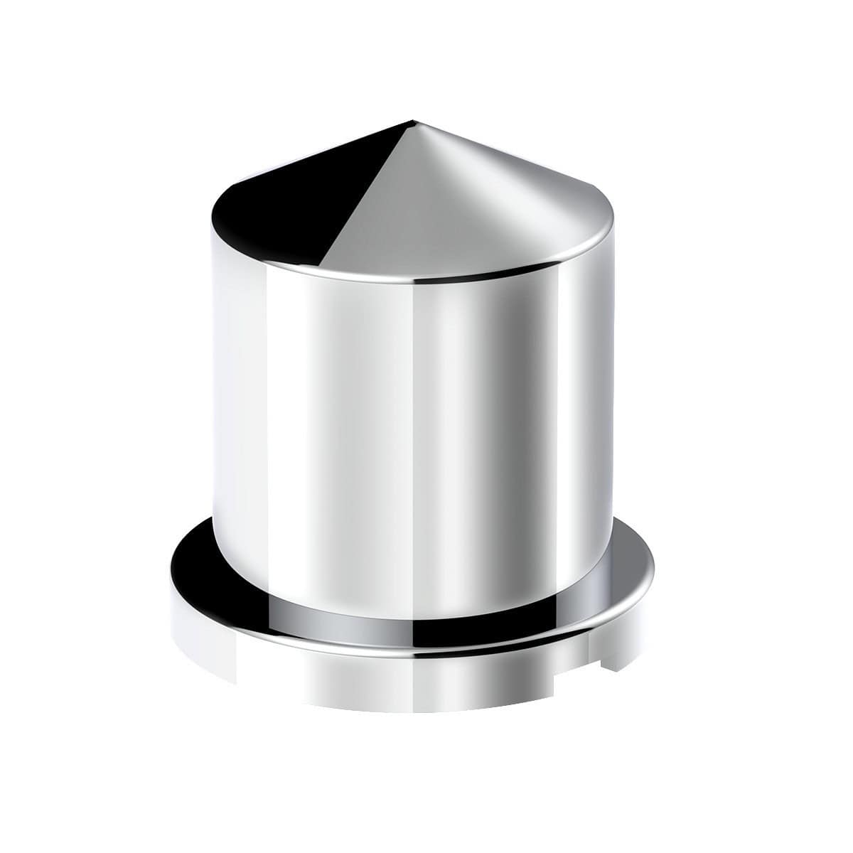 1-1/8" x 1-7/8" Chrome Plastic Pointed Nut Covers - Push-On