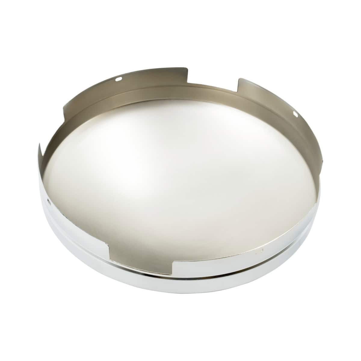 4 Even Notched Chrome Dome Front Hubcap - 3/4&Quot; Side Wall 3 4 Even Notched Chrome Dome Front Hubcap - 3/4" Side Wall