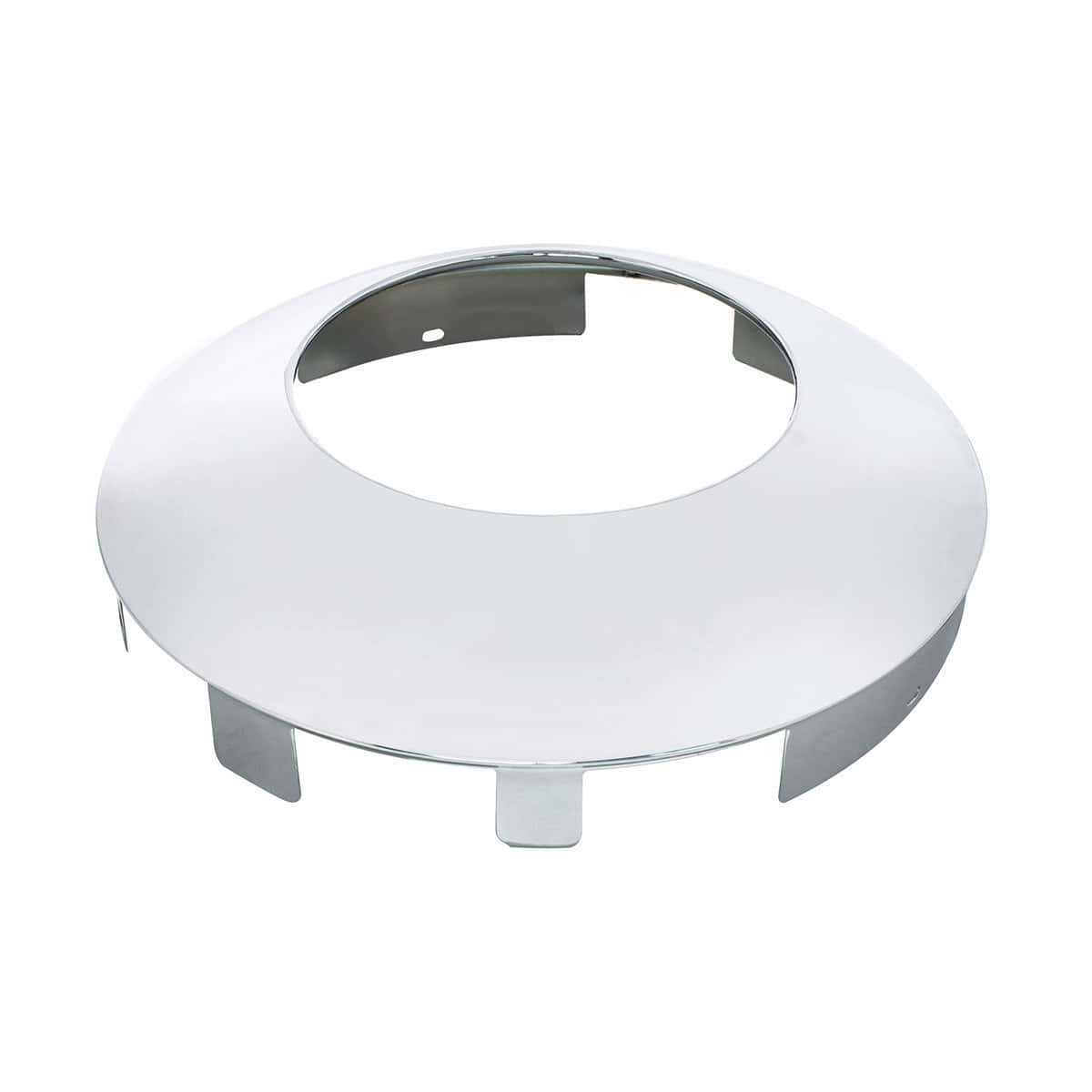 Universal Chrome Front Hubcap With Hubometer Hole 4 Universal Chrome Front Hubcap With Hubometer Hole - 1" Lip