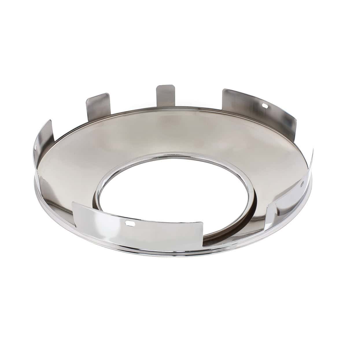 Universal Chrome Front Hubcap With Hubometer Hole - 1" Lip