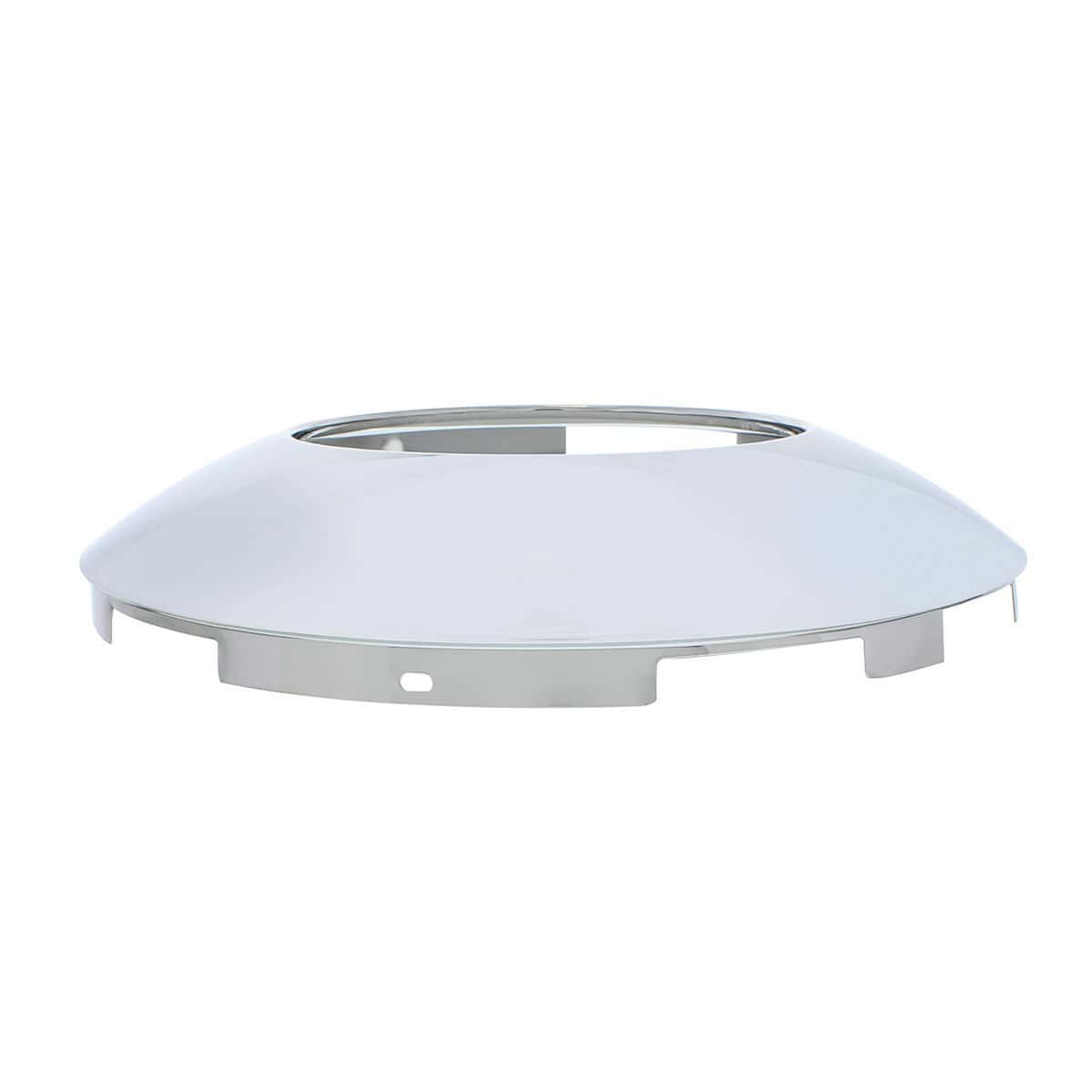 Universal Chrome Front Hubcap With Hubometer Hole 5 Universal Chrome Front Hubcap With Hubometer Hole - 7/16" Lip
