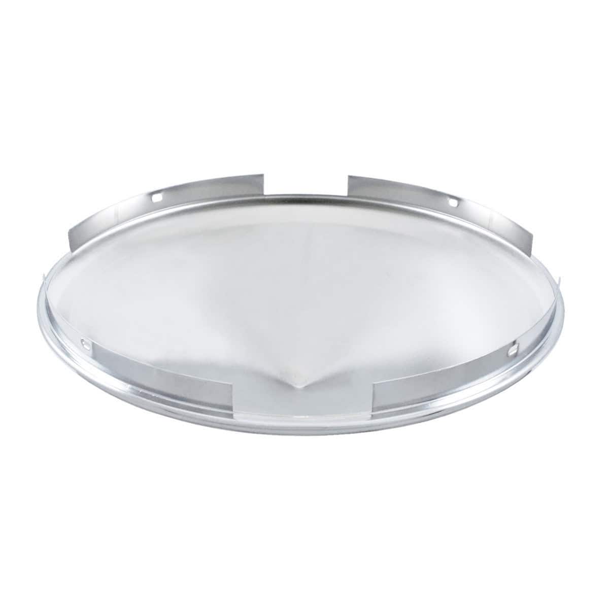 4 Even Notched Chrome Pointed Front Hubcap - 7/16" Lip
