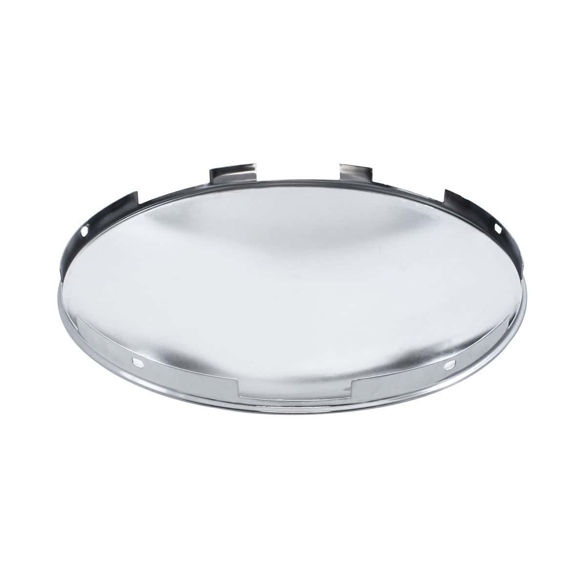 6 Uneven Notched Chrome Dome Front Hubcap - 7/16" Lip