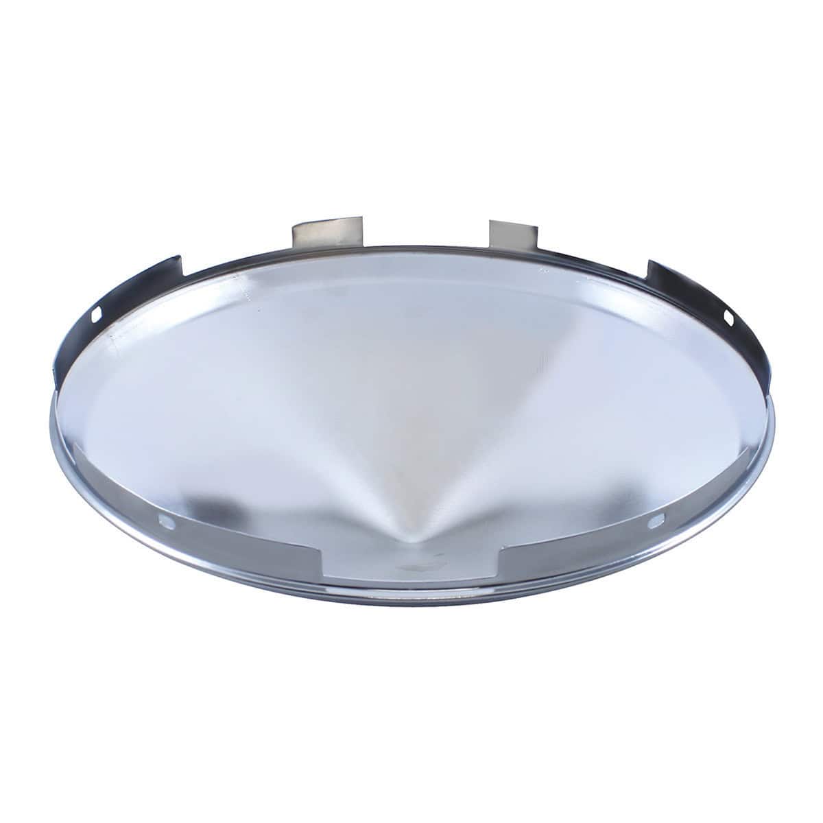 6 Uneven Notched Chrome Pointed Front Hubcap - 7/16" Lip