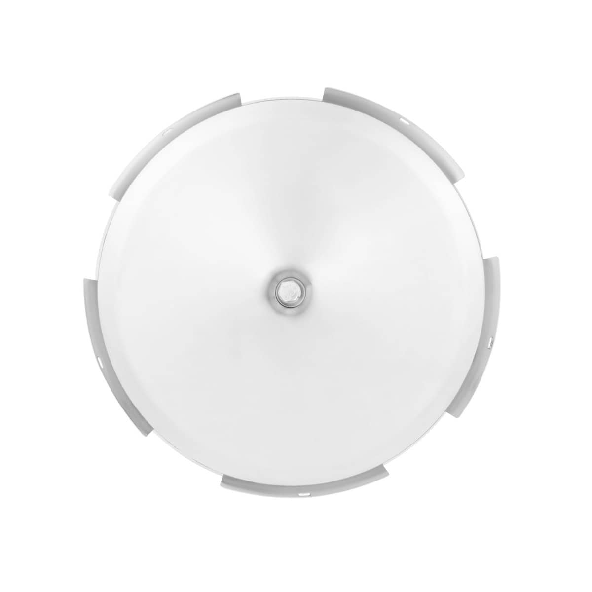5 Even Notched Chrome Front Hubcap With Iron Cross Spinner - 1" Lip
