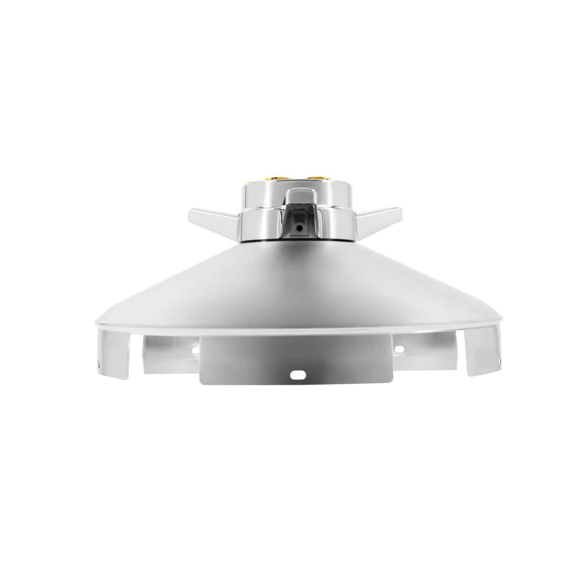 5 Even Notched Chrome Front Hubcap With Gun Cylinder Spinner - 1" Lip
