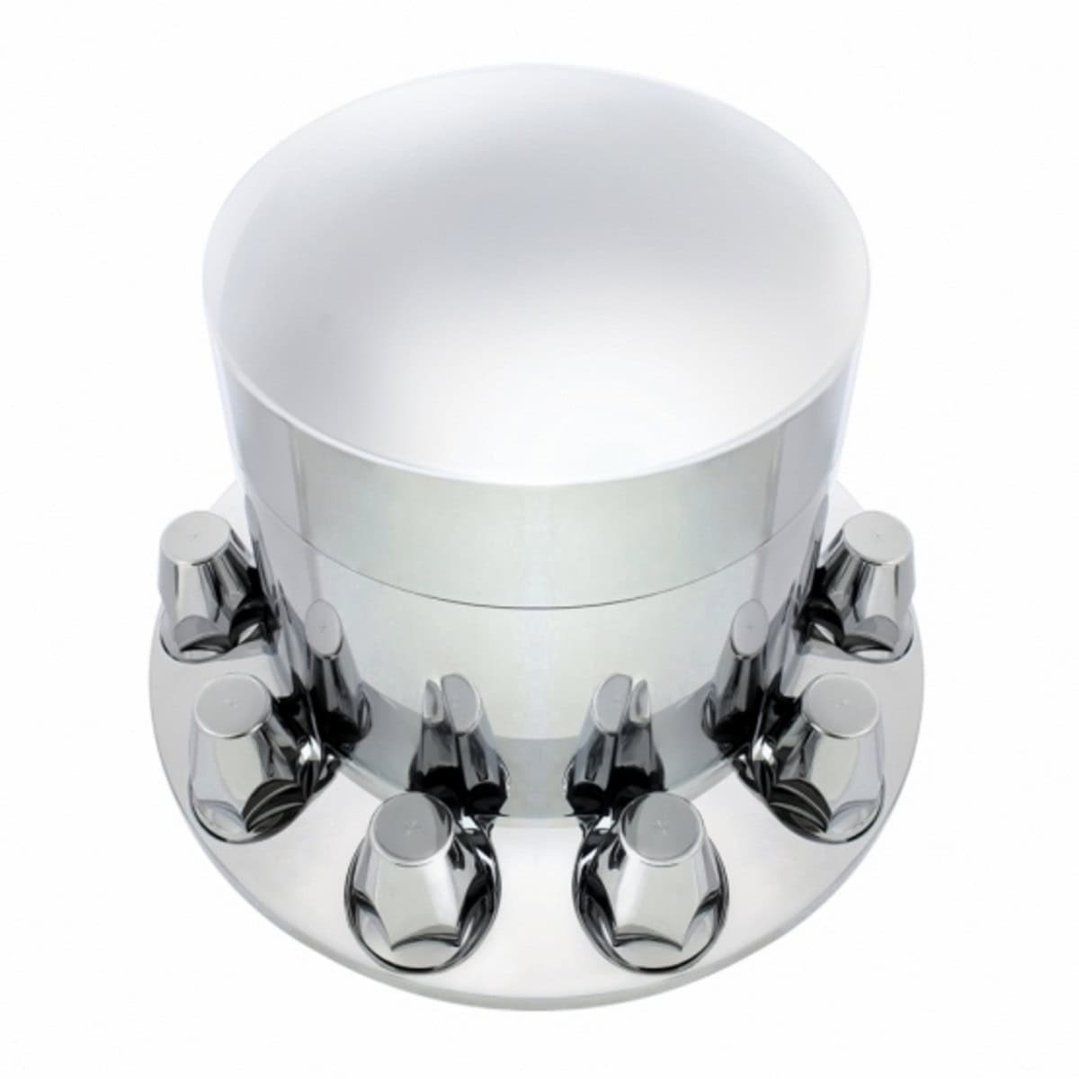 Chrome Plastic Extra Tall Dome Rear Axle Cover With 33Mm Thread-On Nut Covers 4 Chrome Plastic Extra Tall Dome Rear Axle Cover With 33mm Thread-On Nut Covers