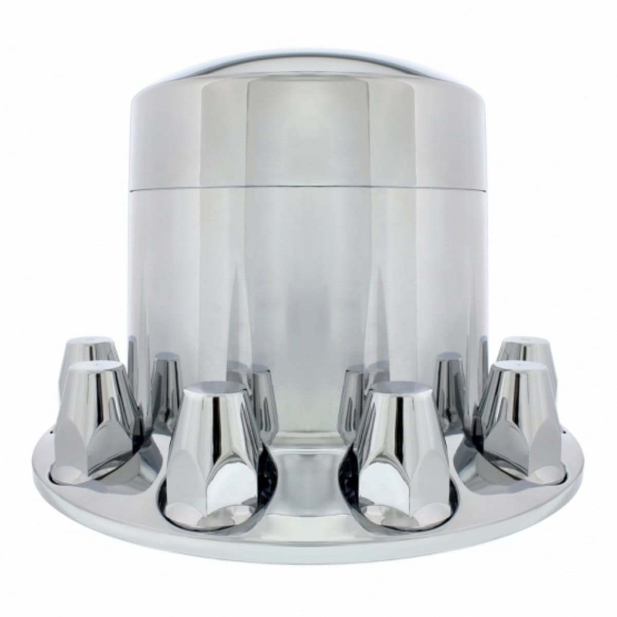 Chrome Plastic Extra Tall Dome Rear Axle Cover With 33mm Thread-On Nut Covers