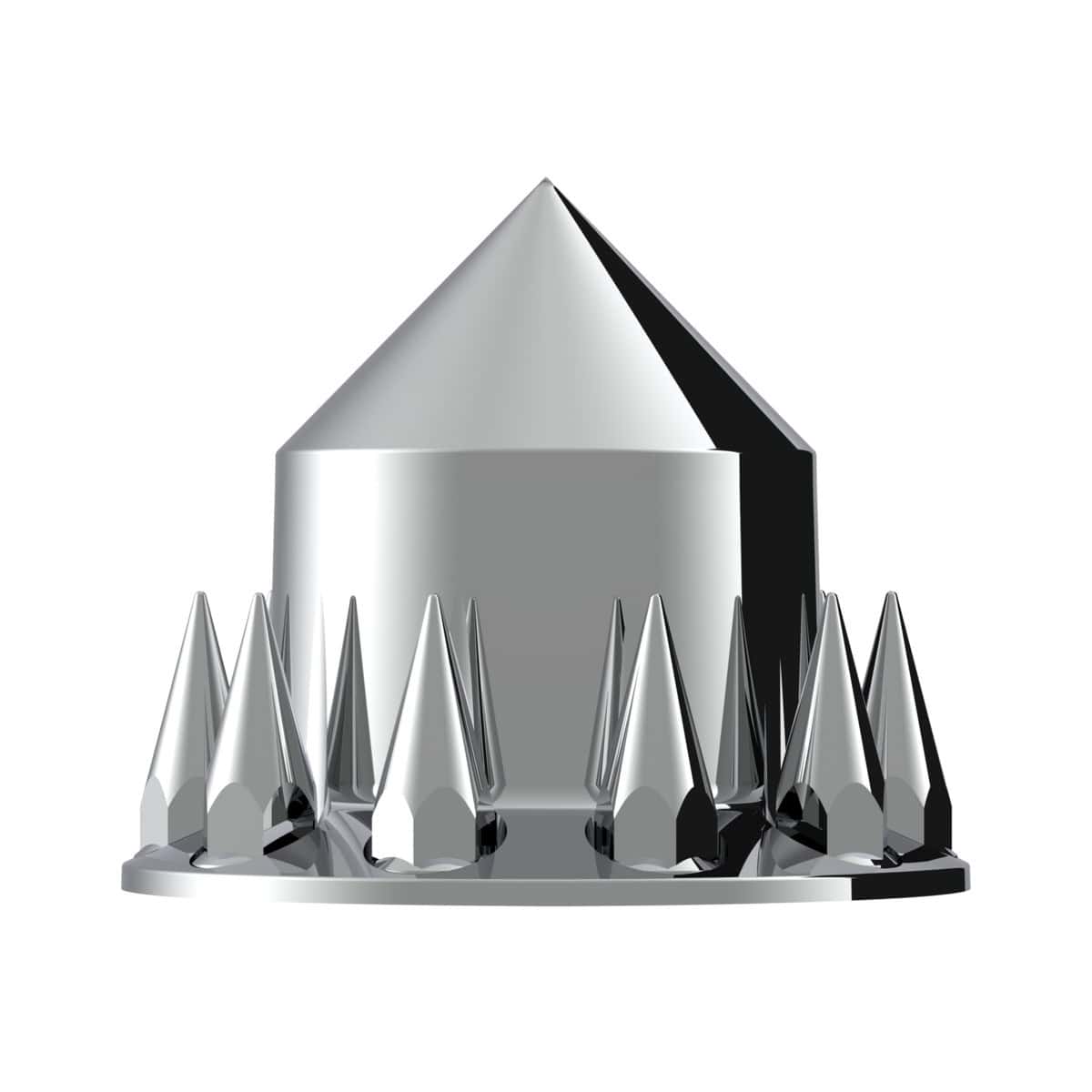 Spike Rear Axle Cover With 33Mm Spike Thread-On Nut Covers - Chrome 3 Spike Rear Axle Cover With 33mm Spike Thread-On Nut Covers - Chrome