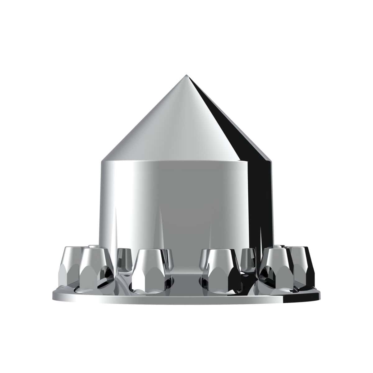 Spike Rear Axle Cover With 33Mm Flat Top Thread-On Nut Covers - Chrome 3 Spike Rear Axle Cover With 33mm Flat Top Thread-On Nut Covers - Chrome