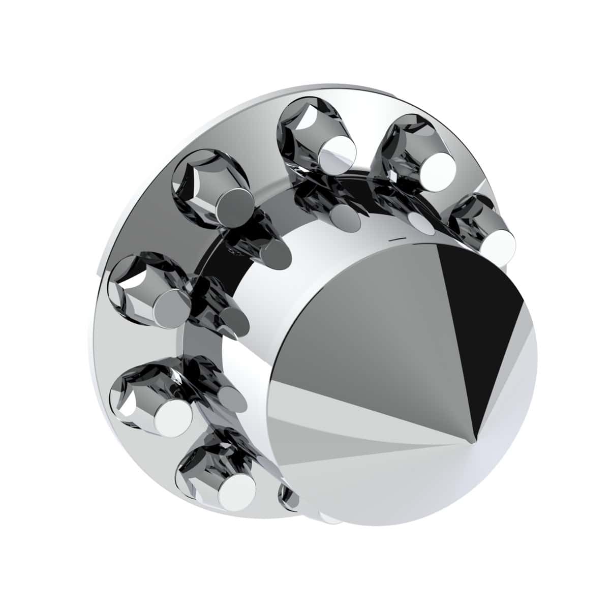 Spike Rear Axle Cover With 33mm Flat Top Thread-On Nut Covers - Chrome