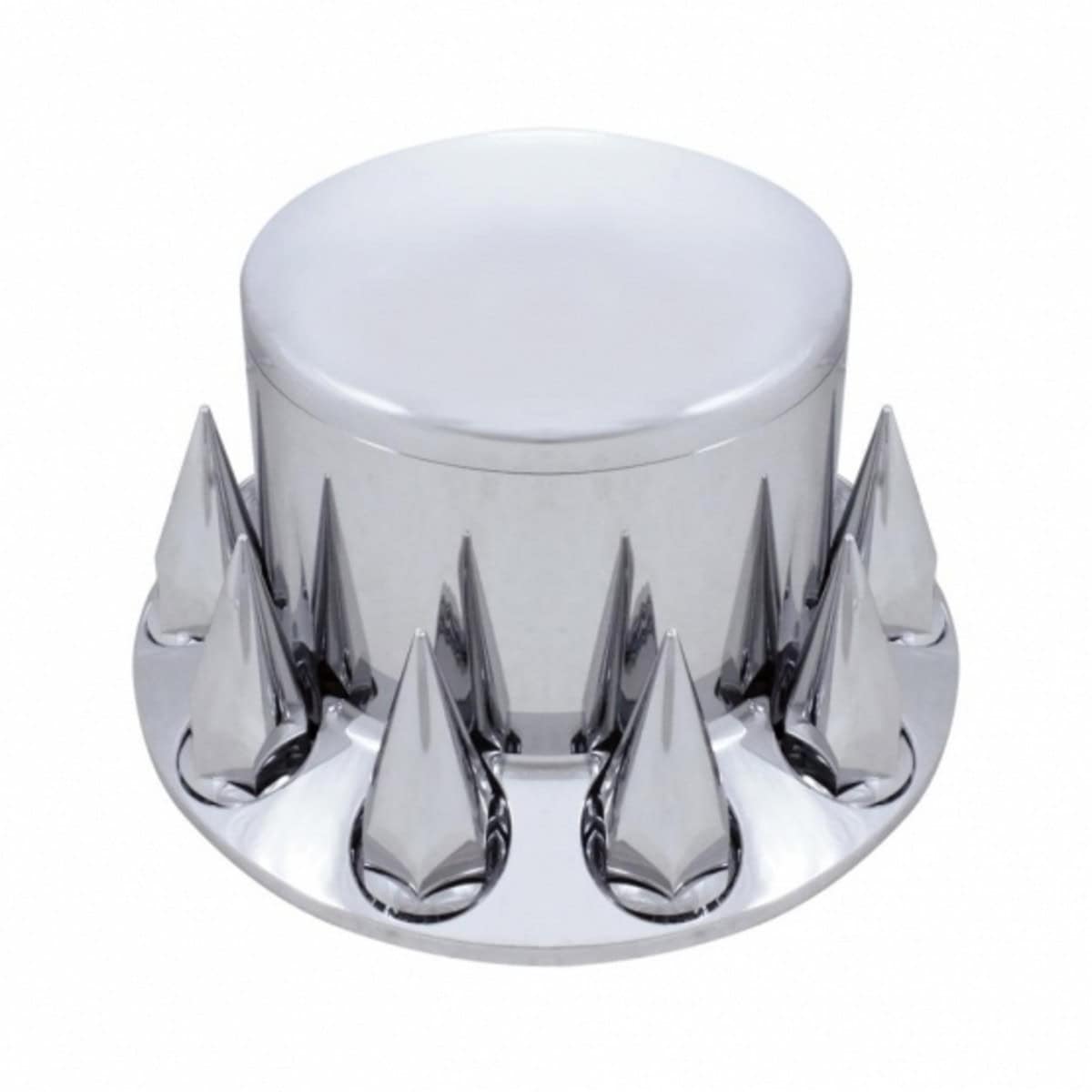 Dome Rear Axle Cover With 33mm Spike Thread-On Nut Covers - Chrome