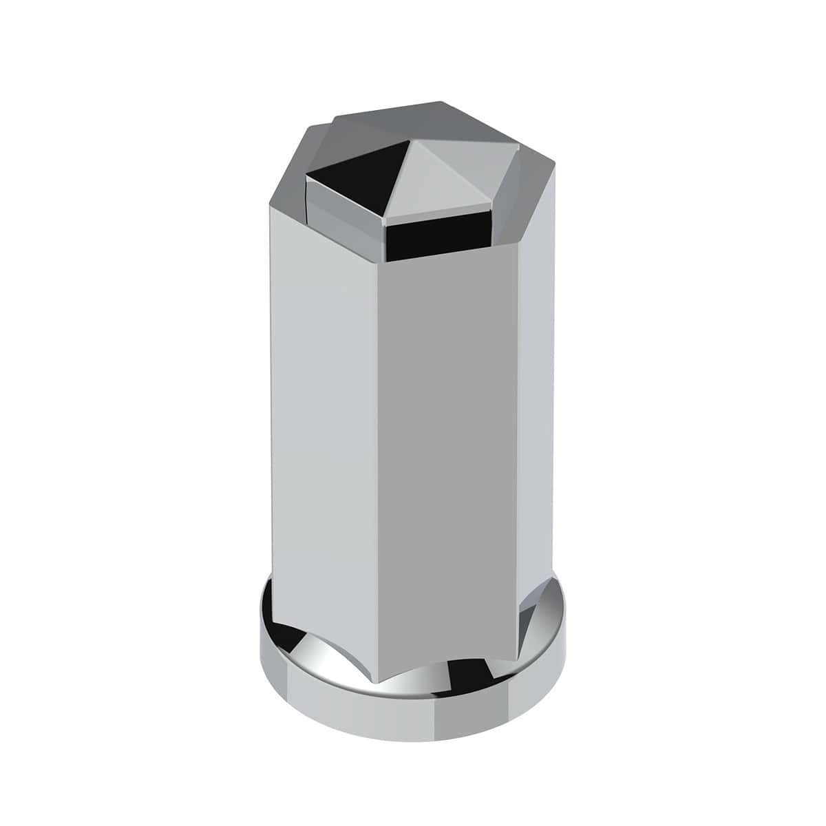 33mm X 4-1/4" Tall Chrome Plastic Hexagon Style Thread-On Nut Cover