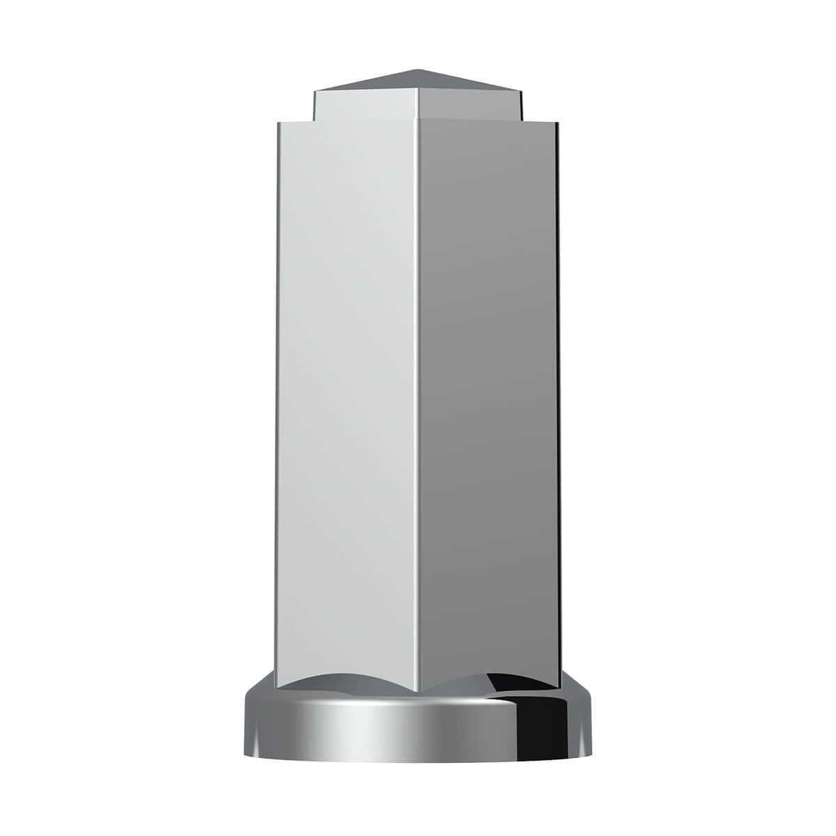 33Mm X 4-1/4&Quot; Tall Chrome Plastic Hexagon Thread-On Nut Cover 3 33mm X 4-1/4" Tall Chrome Plastic Hexagon Style Thread-On Nut Cover