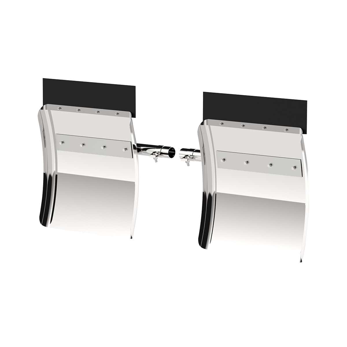 430 Stainless Quarter Fender With Tube Bracket Set (Pair)
