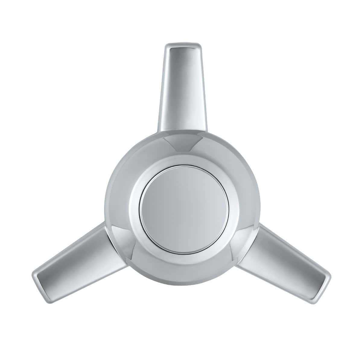Chrome Plastic 3 Bar Straight Hubcap Spinner Only
