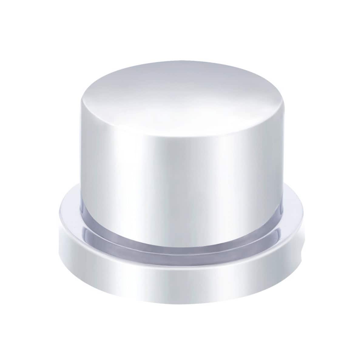 7/16" X 1/2" Chrome Plastic Flat Top Nut Cover - Push-On