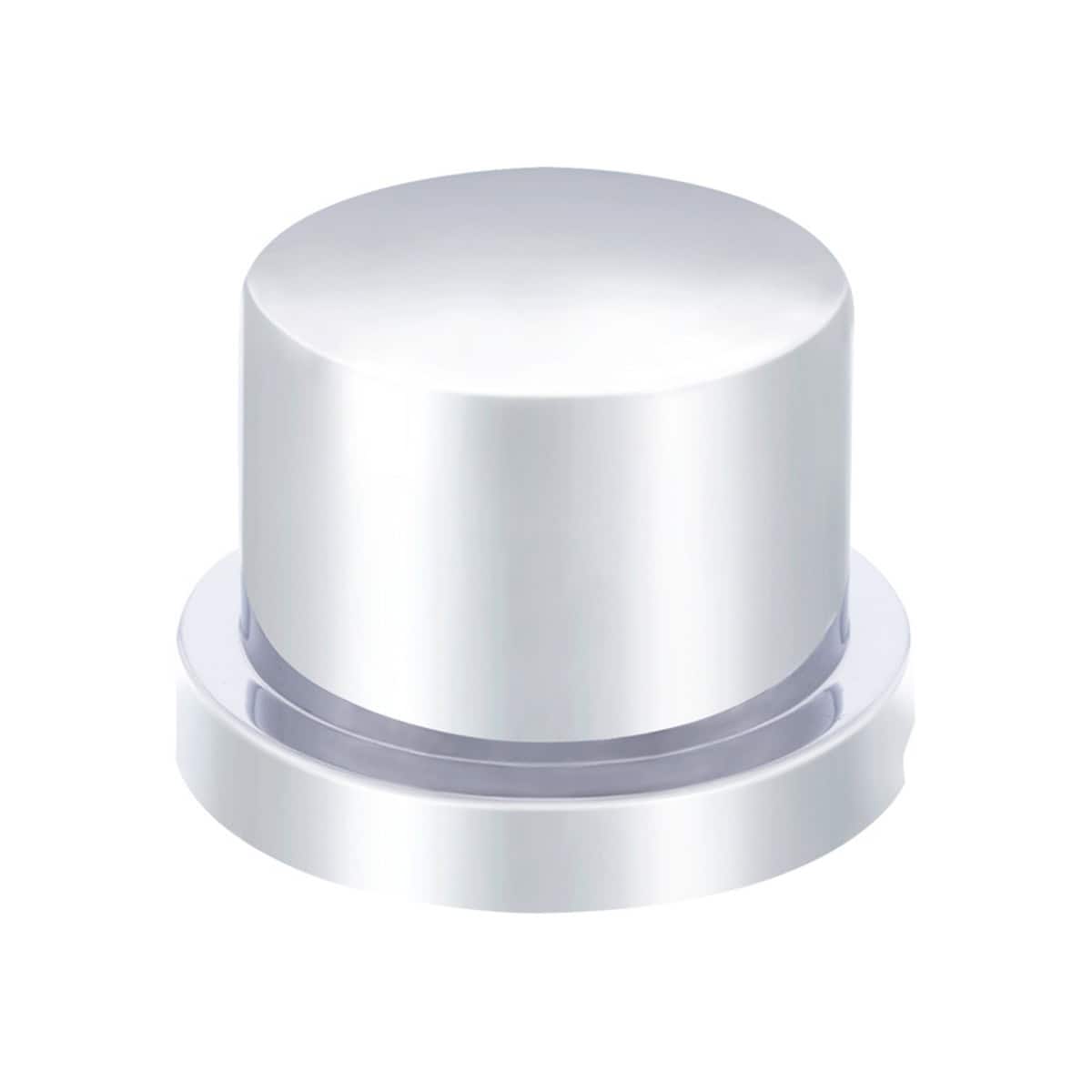 1/2" X 5/8" Chrome Plastic Flat Top Nut Cover - Push-On