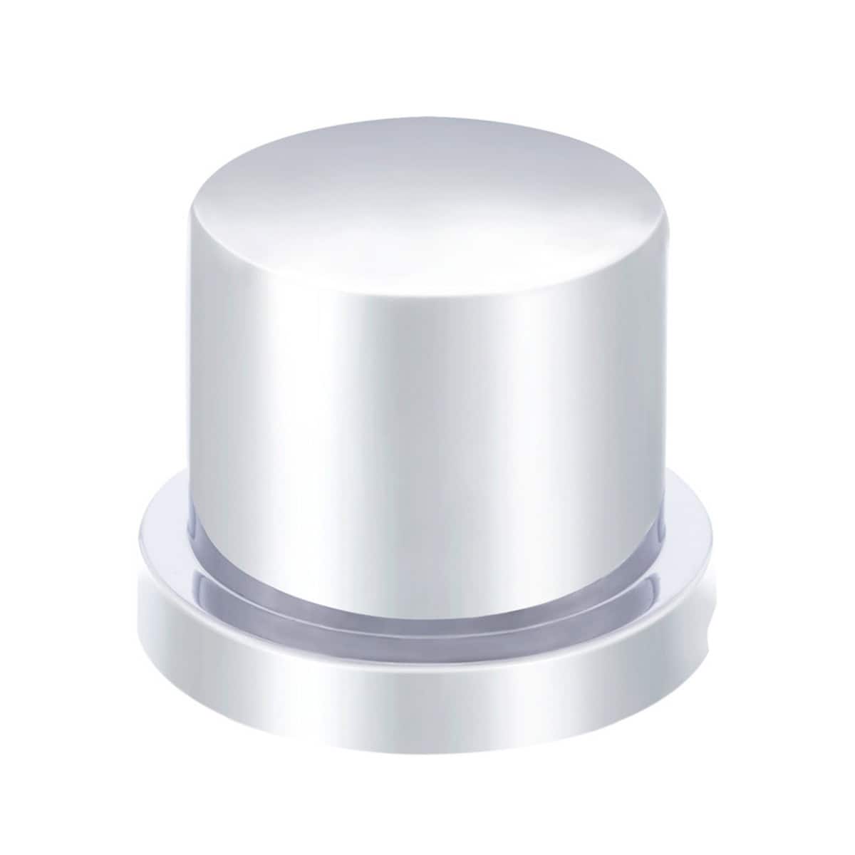 5/8" X 1" Chrome Plastic Flat Top Nut Cover - Push-On (Bulk)