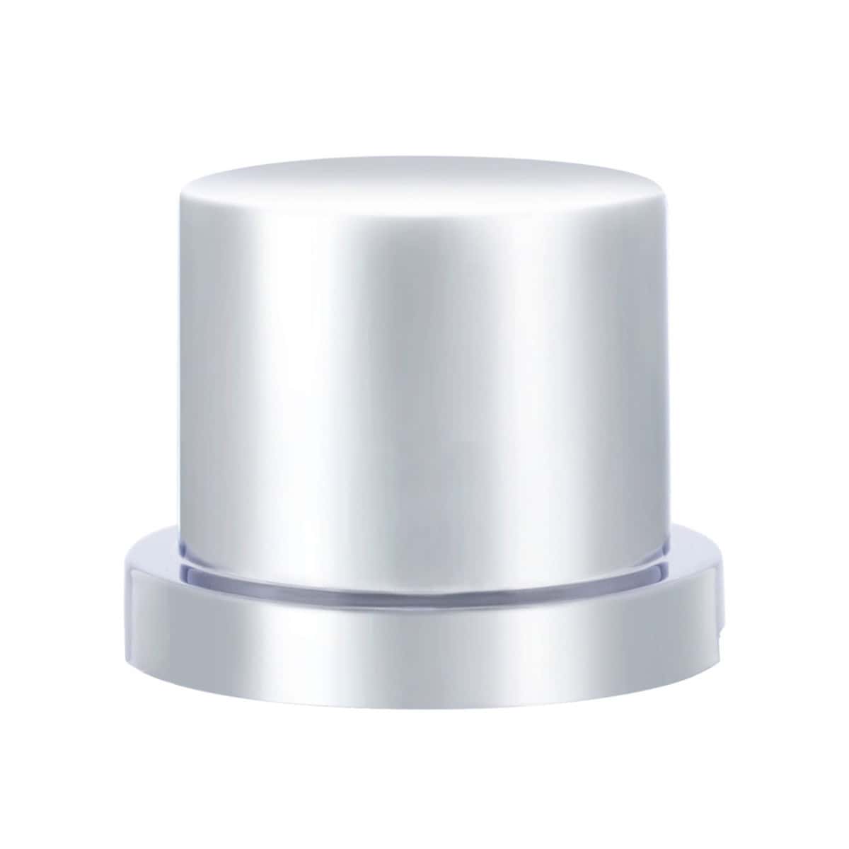 5/8" X 1" Chrome Plastic Flat Top Nut Cover - Push-On (Bulk)