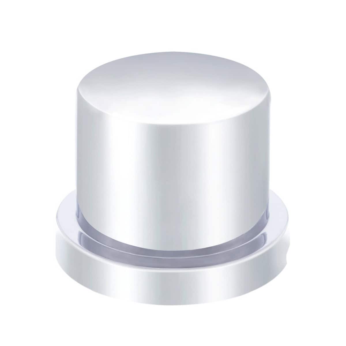 11/16" X 15/16" Chrome Plastic Flat Top Nut Cover - Push-On (Bulk)