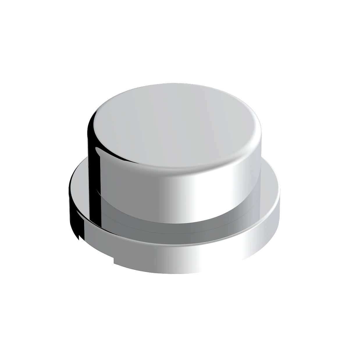 3/4" X 5/8" Chrome Plastic Flat Top Nut Covers - Push-On