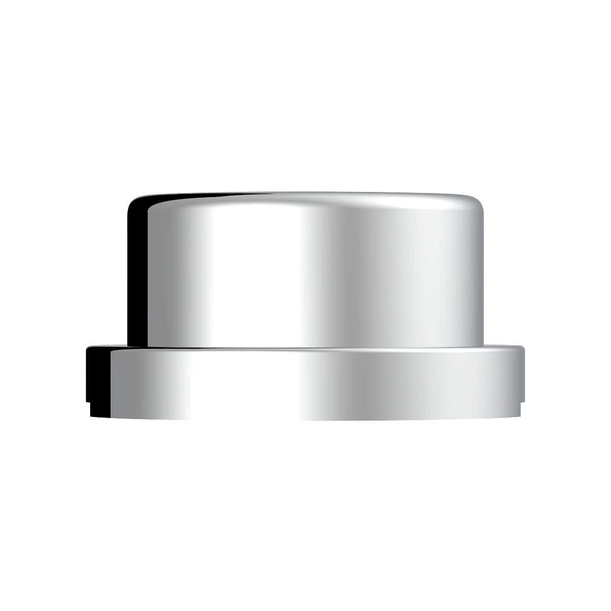 3/4" X 5/8" Chrome Plastic Flat Top Nut Covers - Push-On (10-Pack)