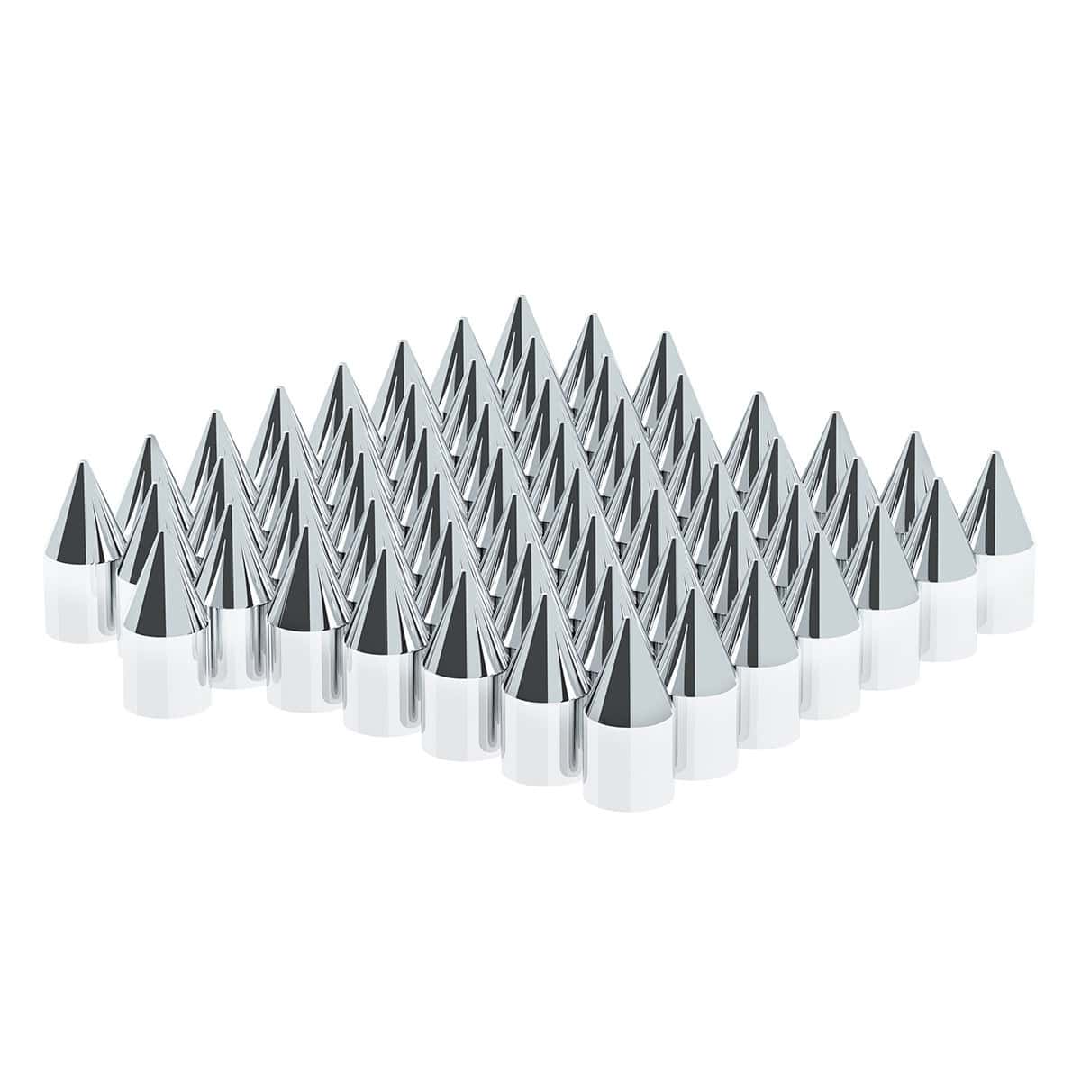 15/16&Quot; X 2.5&Quot; Chrome Plastic Spike Nut Cover - Push-On 3 15/16" X 2.5" Chrome Plastic Spike Nut Cover - Push-On (Color Box of 60)
