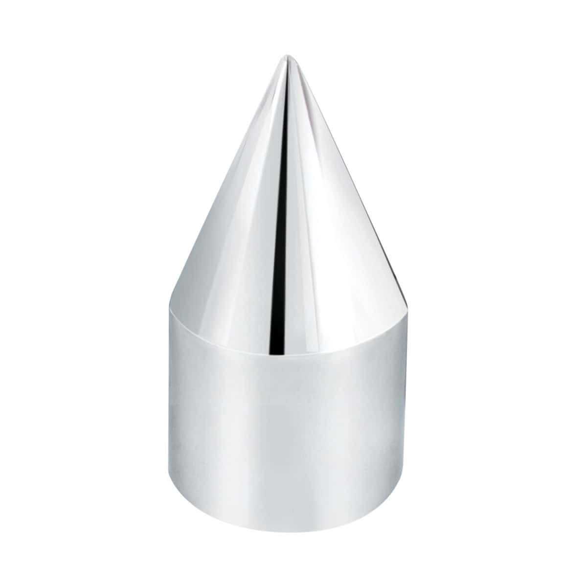 1-1/8" X 2-13/16" Chrome Plastic Spike Nut Cover - Push-On