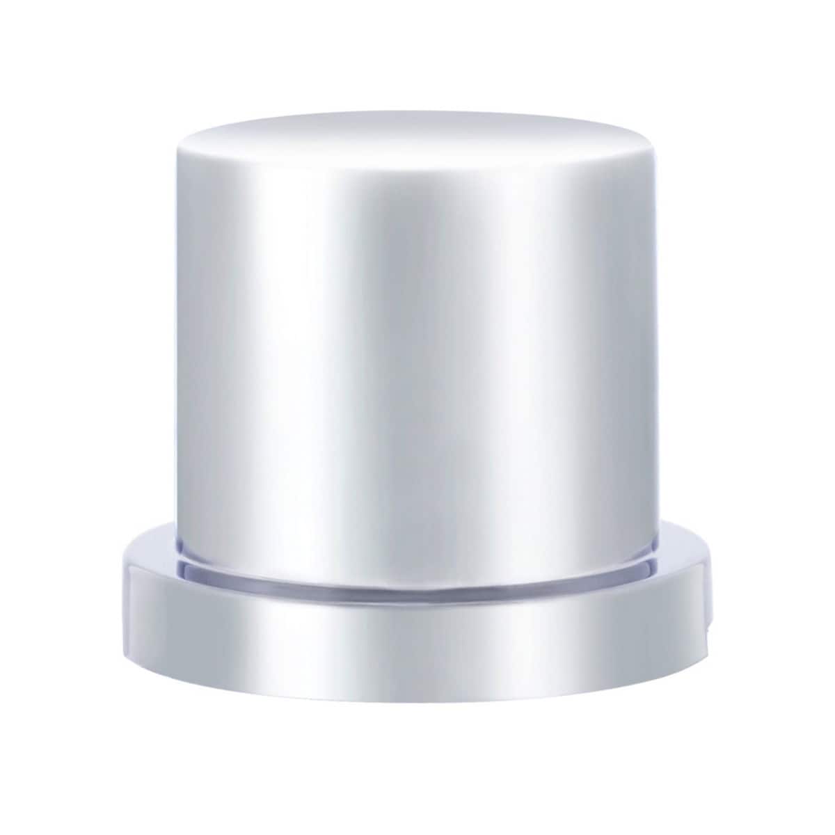 1-3/16" X 1-5/8" Chrome Plastic Flat Top Nut Cover With Flange - Push-On