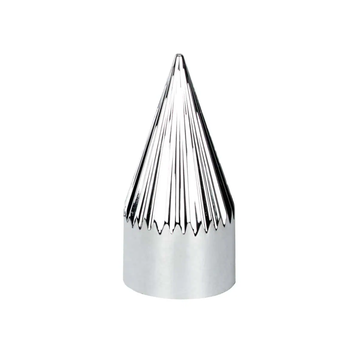 33mm x 4-3/8" Chrome Plastic Razor Nut Cover - Thread-On