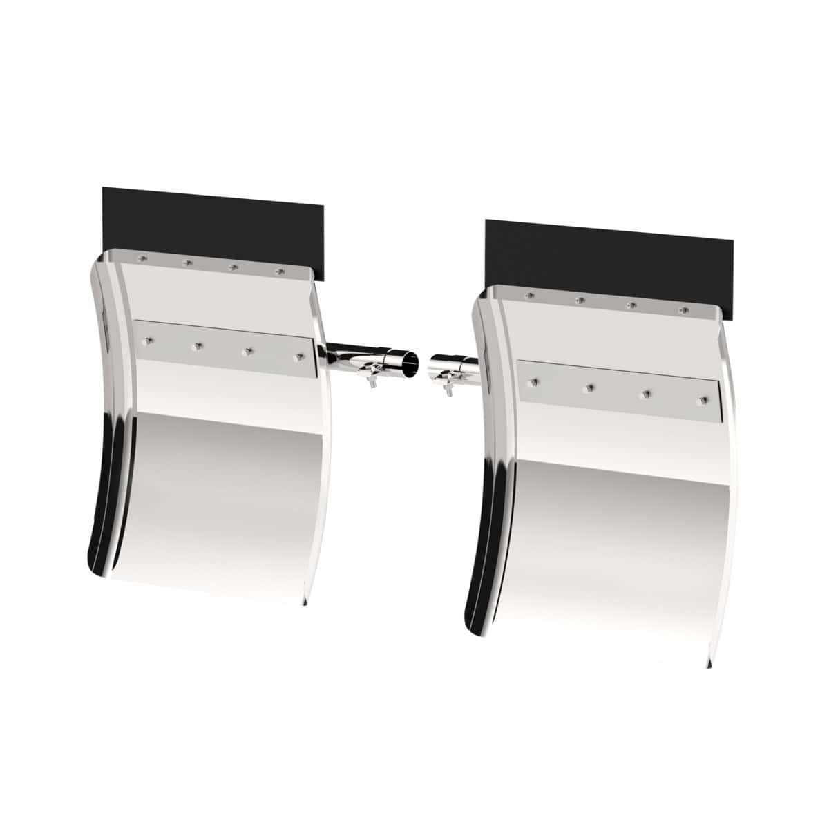 430 Stainless Quarter Fender With Tube Bracket Set (Pair) 7 430 Stainless Quarter Fender With Tube Bracket Set (Pair)