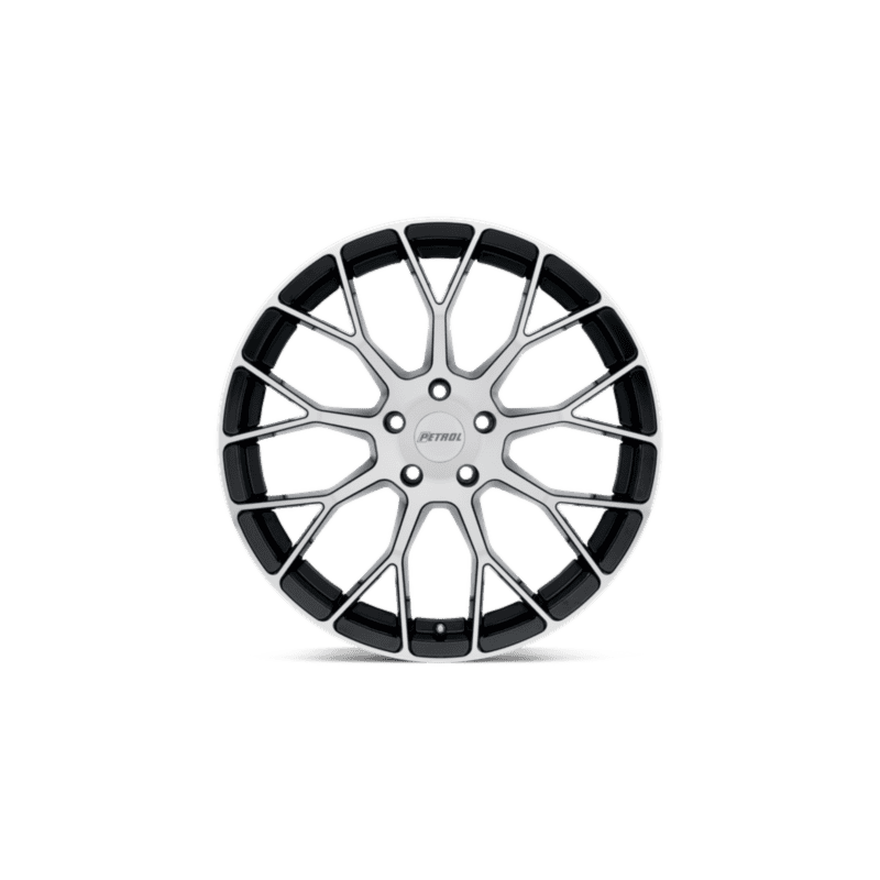 Petrol P2B Wheel — 16X7 5X114.3 +40Mm Gloss Black With Machined Cut Face 4 P2B 15X7 4X100 72.1 +40 G-BLK-MACH