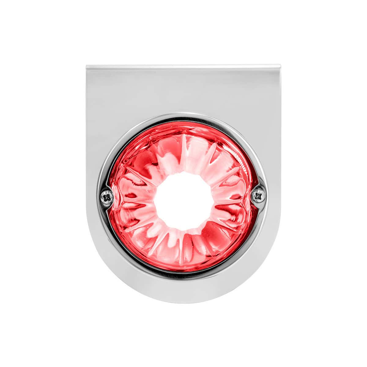 Dual Function Glass Watermelon Light With Stainless Steel Light Bracket Kit With Led Bulb-Red Led/Clear Lens 3 Dual Function Glass Watermelon Light With Stainless Steel Light Bracket Kit With LED Bulb-Red LED/Clear Lens