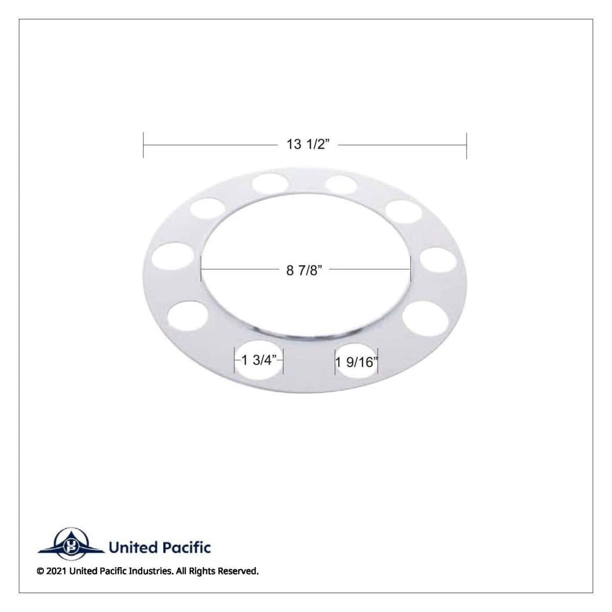 Stainless Beauty Ring For 1-1/2" Lug Nut- Aluminum Wheel