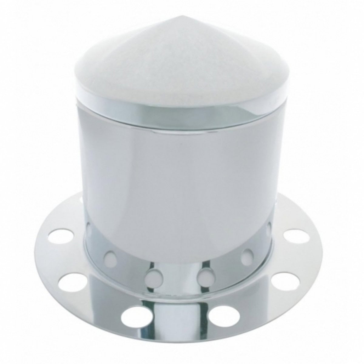 Stainless Pointed Rear Axle Cover 3PC Kit For 33mm Nut Cover - Steel/Aluminum Wheel