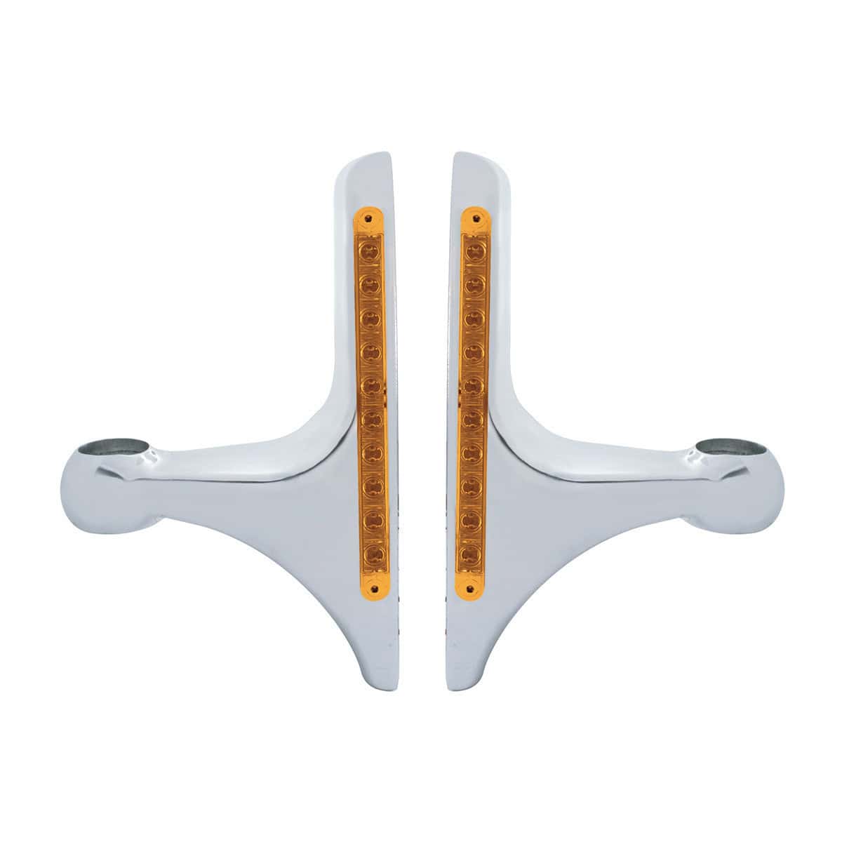 Kenworth & Peterbilt Amber LED Headlight Brackets (Pair)