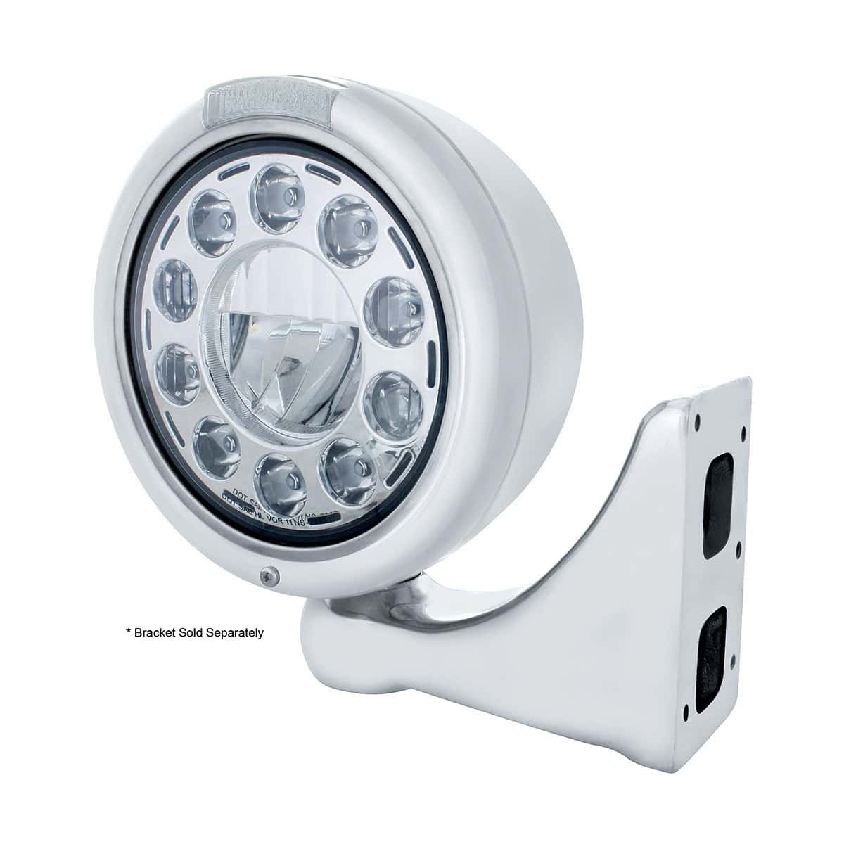 Stainless Classic Headlight 11 Led Bulb &Amp; Dual Mode Led Turn Signal 6 Stainless Classic Headlight 11 LED Bulb & Dual Mode LED Turn Signal