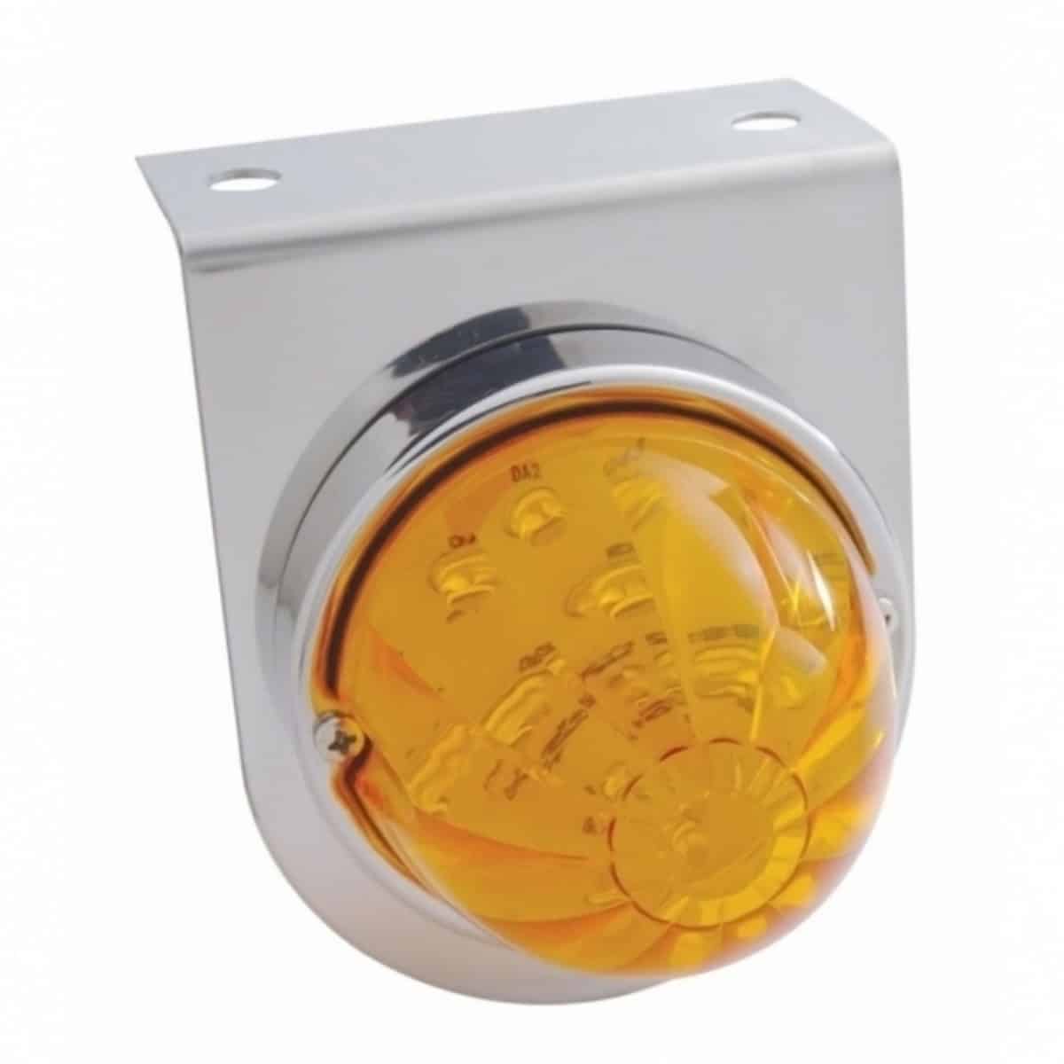 Stainless Light Bracket With 17 LED Watermelon Light - Amber LED/Amber Lens