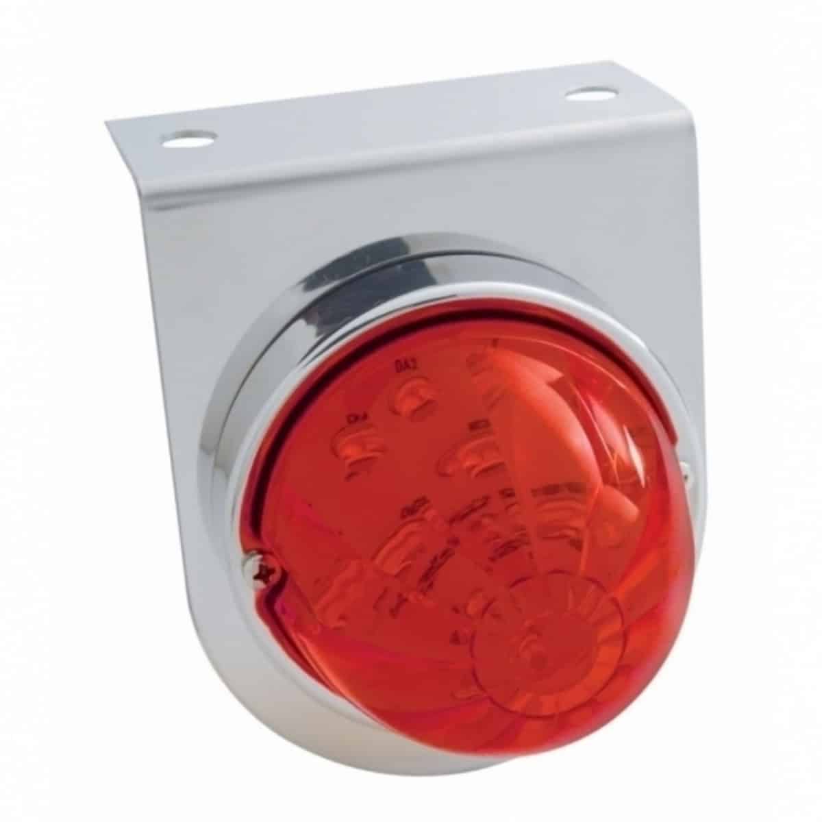 Stainless Light Bracket With 17 LED Watermelon Light - Red LED/Red Lens