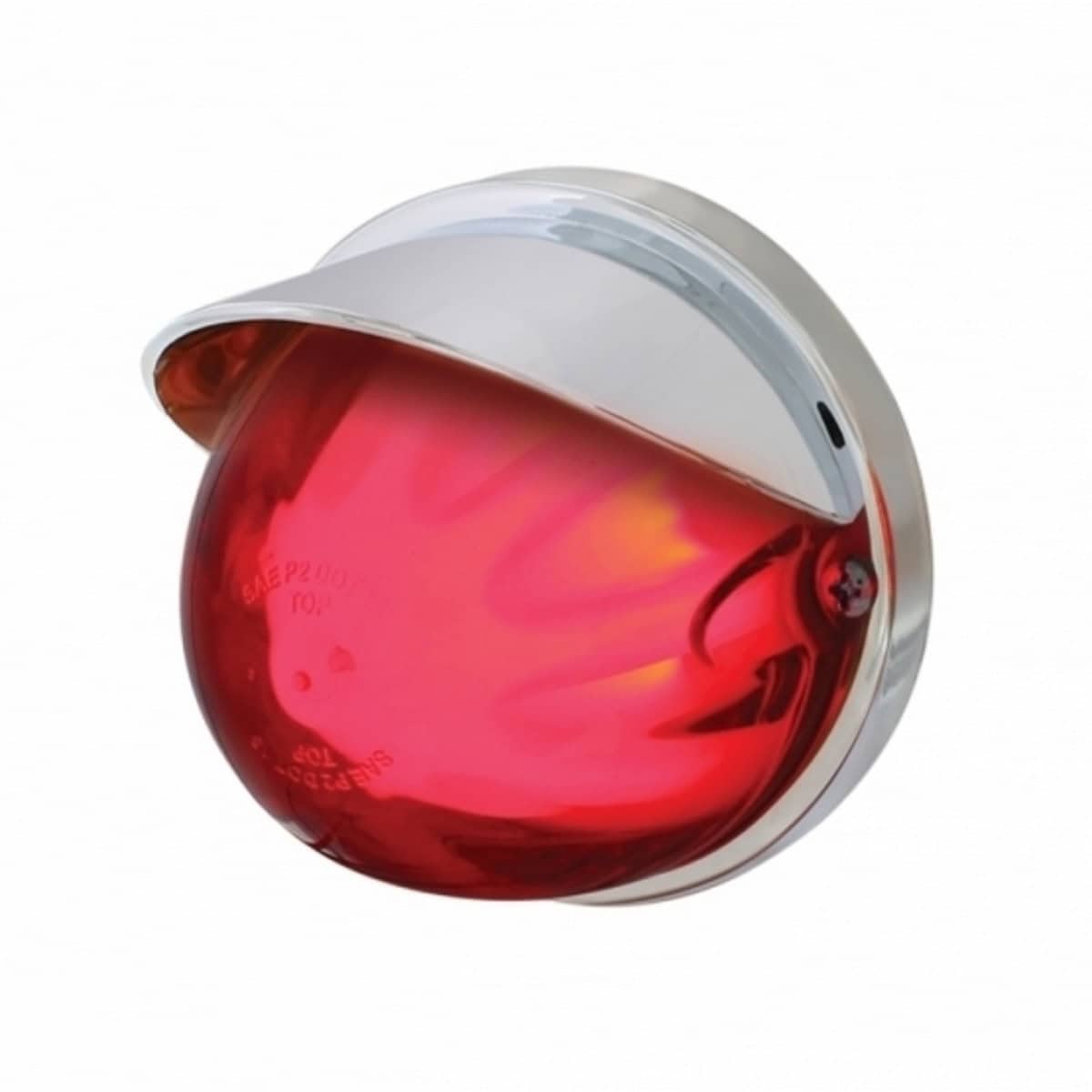 9 LED Dual Function GloLight Watermelon Flush Mount Kit With Visor - Red LED/Red Lens