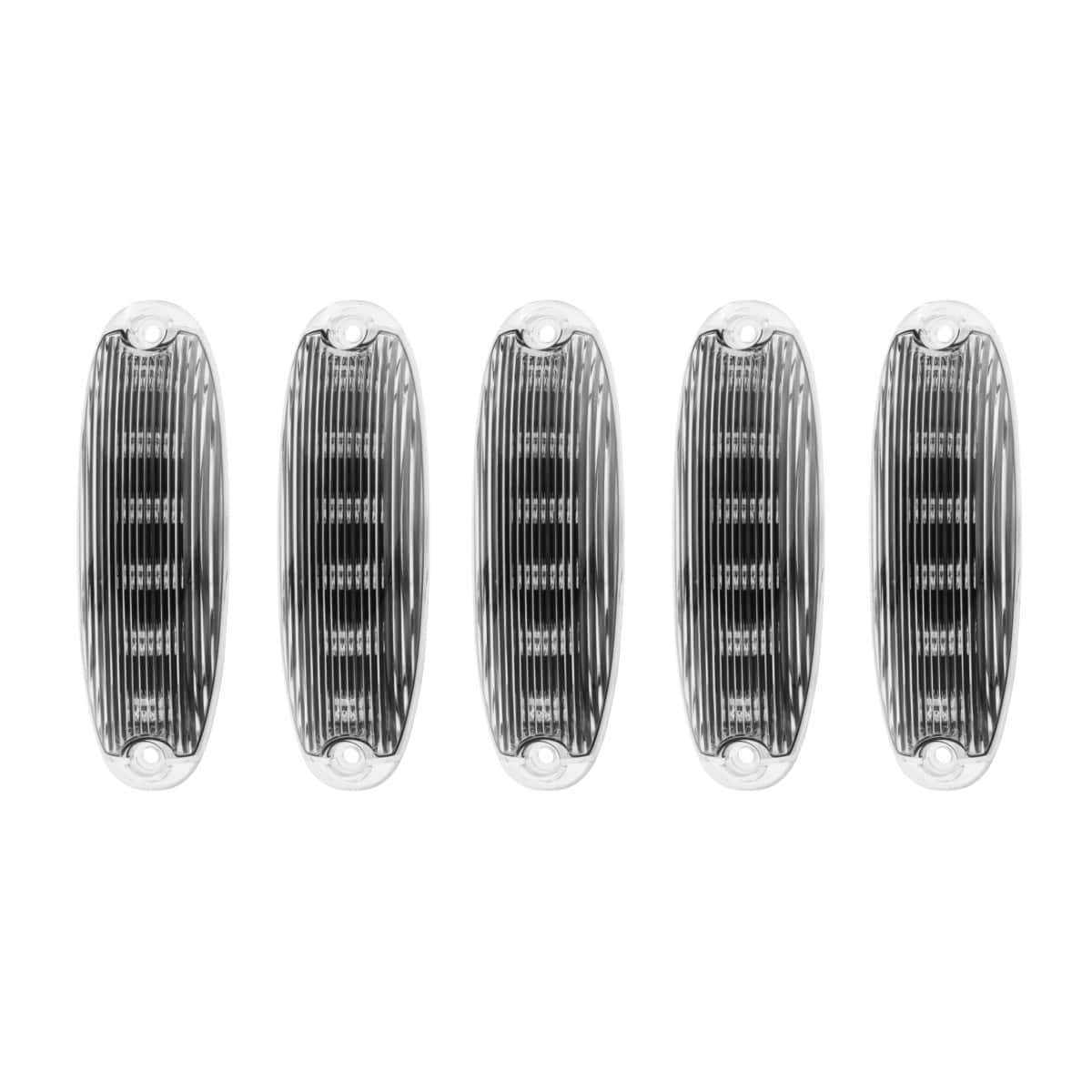 6 Amber LED Cab Lights For 2008-2017 Freightliner Cascadia - Clear Lens (5-Pack)