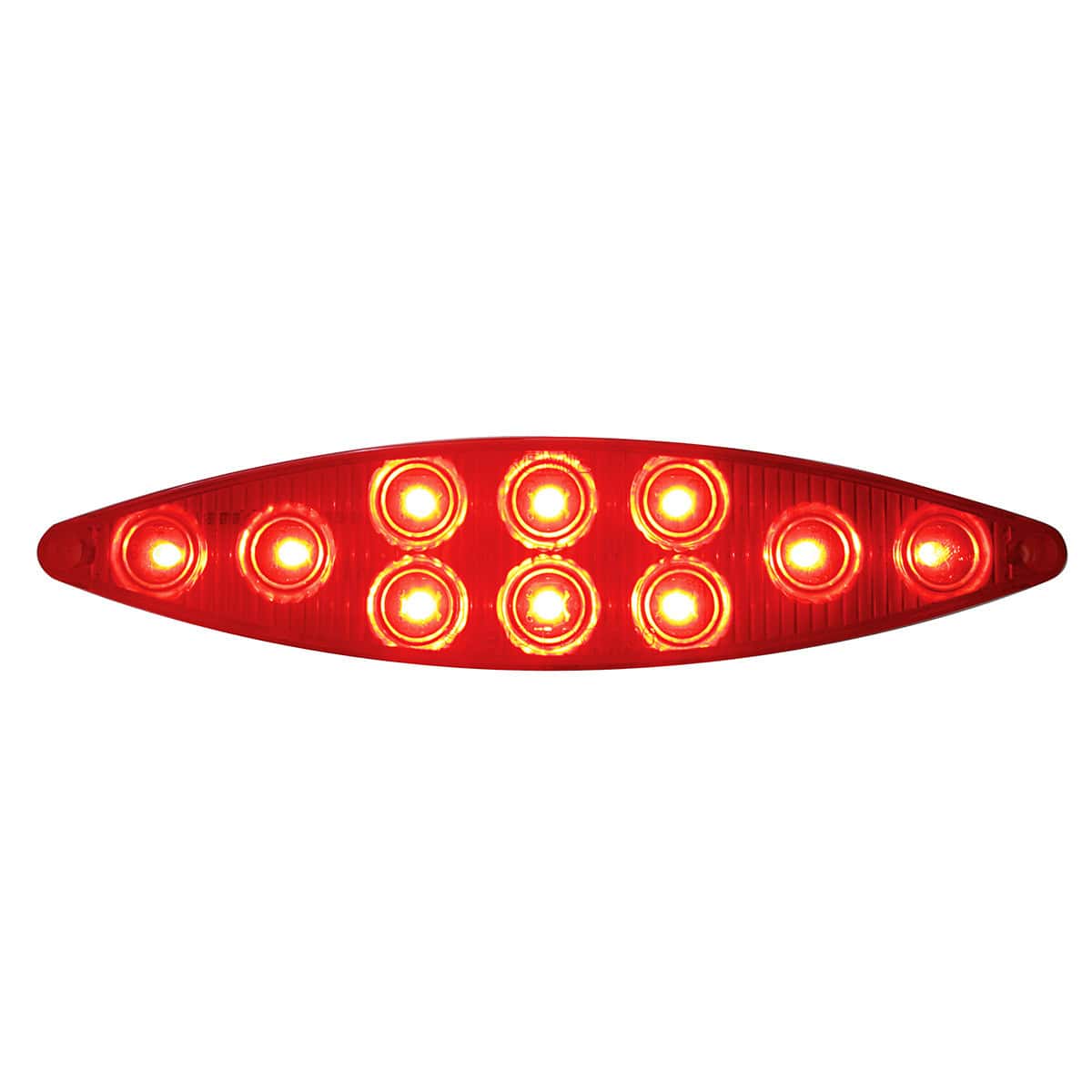 10 LED "Cat's Eye" Light (Stop Turn & Tail) - Red LED/Red Lens